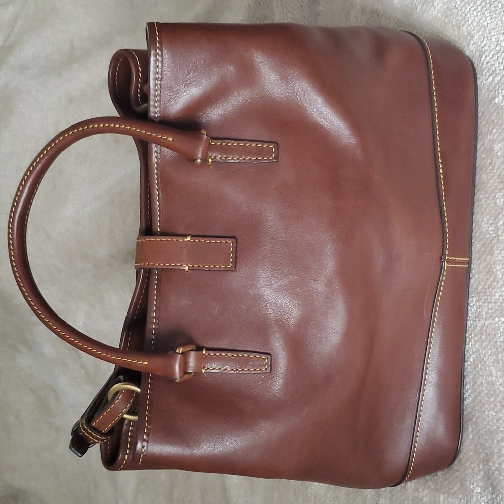Dooney and Bourke Florentine Leather Perry Satchel - Picture 2 of 12